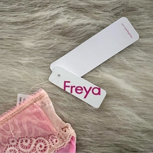 New FREYA Icon AA1665MIK Pink Bow Lacey Full Cover XL Panties Underwear Sheer - Picture 9 of 12